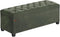 SONGMICS Velvet Storage Ottoman Bench, Foot Rest with Legs, 15.7 x 43 x 15.7 Inches, End of Bed Bench, Storage Chest, Load up to 660 lb, for Living Room, Bedroom, Entryway, Forest Green ULSF089C01
