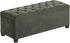SONGMICS Velvet Storage Ottoman Bench, Foot Rest with Legs, 15.7 x 43 x 15.7 Inches, End of Bed Bench, Storage Chest, Load up to 660 lb, for Living Room, Bedroom, Entryway, Forest Green ULSF089C01