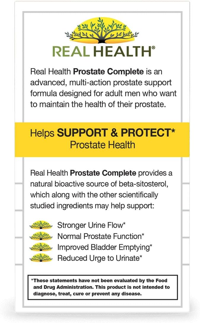 Real Health Prostate Complete (30 Softgels) | Supports Prostate Function.