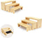 Display Wood Risers Wooden Stand 3 Tier Wood Racks Decorative Rectangular, 2 Set 6 Piece Cupcake Stands Cologne Perfume Organizer Dessert Showcase(Nature)