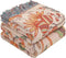 Boho Fall Throw Blanket for Bed，100% Ultra Cotton Soft Breathable Bed Throw Floral Printed Farmhouse Decor Rustic Bed Throws for Couch Sofa Quilt 90" x 98"-Orange& Sage Green