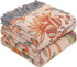 Boho Fall Throw Blanket for Bed，100% Ultra Cotton Soft Breathable Bed Throw Floral Printed Farmhouse Decor Rustic Bed Throws for Couch Sofa Quilt 90" x 98"-Orange& Sage Green