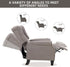 CANMOV Push Back Recliner Chair Set of 2, Modern Fabric Wingback Recliner Chair, Comfy Armchair Single Sofa Accent Chair with Padded Seat and Nailhead Trim, Tufted, Grey