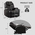 Power Recliner Chair with Heat and Massage, PU Leather Home Theater Seating with LED Lights/Cup Holders/Side Pocket/USB Port, Reclining Sofa Chair for Living Room (1, Brown)