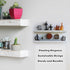 Urban Legacy Reclaimed Barnwood Planks | Floating Shelves for Wall w/Flush Mount Shelf Bracket Set Included | Set of 2 (White Wash, 40"x 4.5"x 2")