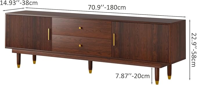 Mid Century Modern TV Stand for 75 inch TV, 70.9
