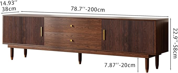 Mid Century Modern TV Stand for 75 inch TV, 78.7