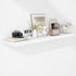 Fun Memories Floating Shelves - 12 Inch Rustic Wooden Wall Shelves - Extra Deeper & Thicker Wall Mounted Storage Shelf for Living Room, Kitchen, Farmhouse - 55" W x 12" D x 1.8" H - White