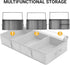 2 Packs Under Bed Storage Containers, Foldable Clothes Draw Organizers with Adjustable Dividers, Handles, Clear Window, Closet Storage Bins for Clothing, Shoes, Blankets