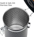 TEDSWAIT Coffee Canisters Airtight Coffee Bean Storage Container Kitchen Stainless Steel Food Storage Container with Scoop Date Tracker & CO2 Valve 61Fl Oz (Diamond Black)