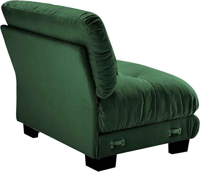 Armless Sofa W/1 Pillow - Green