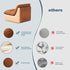 Misolant Bean Bag Chairs，Big Corduroy Fabric Sofa Bean Bag Chair for Adults and Teens with High-Resilience Sponge, Non-Slip Base Floor Lounge Sofa for Home, Living Room, Bedroom, Gaming Brown