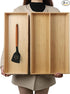 2-Piece V-Shaped Bamboo Drawer Organizer - Ideal for Kitchen's Large Long Tableware, Cooking Utensils, Flatware, Silverware - Wood Storage Box for Home, Bedroom, Bathroom (19.6"x12.4" & 19.6"x7.8")