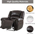 CANMOV Leather Recliner Chair Set of 2, Classic and Traditional Manual Recliner Chair with Comfortable Arms and Back,Manual Single Recliner Sofa for Living Room, Dark Grey