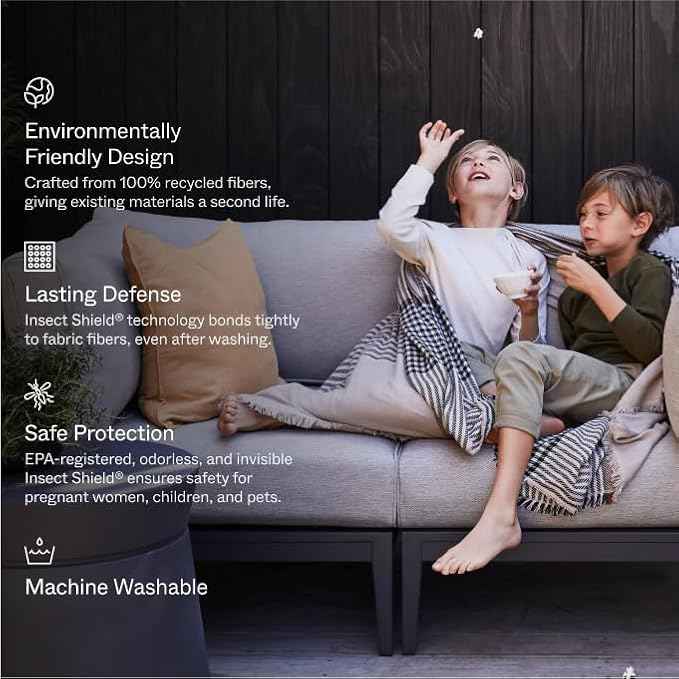 Outer Bug Shield Outdoor Throw Blanket w/Insect Shield Repellent Gear Technology- Lightweight Insect-Repellent Outdoor Blanket, Camping, Picnic & Beach Blanket, Sierra Orange Colorblock, 50