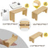 Display Wood Risers Wooden Stand 3 Tier Wood Racks Decorative Rectangular, 2 Set 6 Piece Cupcake Stands Cologne Perfume Organizer Dessert Showcase(Nature)