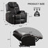Power Recliner Chair with Heat and Massage, PU Leather Home Theater Seating with LED Lights/Cup Holders/Side Pocket/USB Port, Reclining Sofa Chair for Living Room(3, Brown)