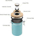 TEDSWAIT Coffee Canisters Airtight Coffee Bean Storage Container Kitchen Stainless Steel Food Storage Container with Scoop Date Tracker & CO2 Valve 61Fl Oz (Lake Blue)