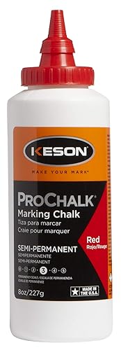 Keson 8R Semi - Permanent Red Chalk Line Marking Chalk 8oz
