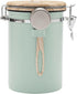 TEDSWAIT Coffee Canisters Airtight Coffee Bean Storage Container Kitchen Stainless Steel Food Storage Container with Scoop Date Tracker & CO2 Valve 61Fl Oz (Green)