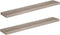 HOOBRO Floating Shelves for Wall, Wall Mounted Shelf Set of 2, 47.2" Hanging Shelf with Invisible Brackets, for Wall in Bathroom, Bedroom, Toilet, Kitchen, Living Room, Office, Greige BG120BJP201