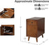 HULALA HOME End Table with Drawer Set of, Modern End Table with USB Ports and Outlets, Wooden Side Table with Storage-Acorn