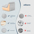 Misolant Bean Bag Chairs，Big Corduroy Fabric Sofa Bean Bag Chair for Adults and Teens with High-Resilience Sponge, Non-Slip Base Floor Lounge Sofa for Home, Living Room, Bedroom, Gaming Light Gray
