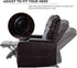 CANMOV Electric Power Recliner Chair with USB Ports and Cup Holders, Breathable Leather Home Theater Seating with Hidden Arm Storage (Brown)