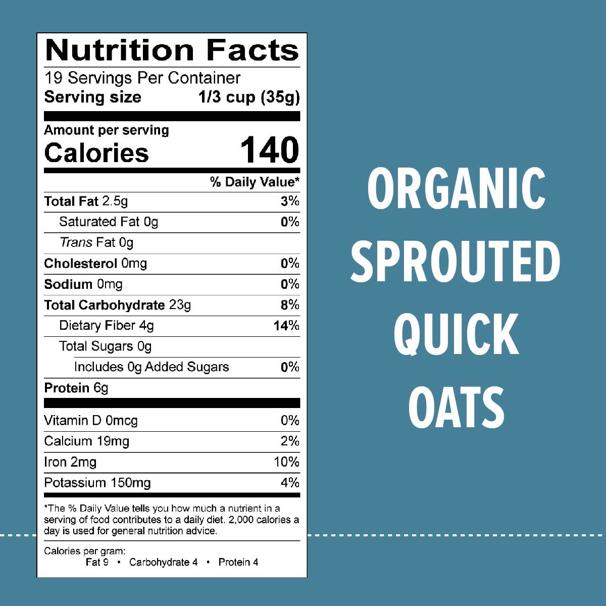 One Degree Organic Sprouted Quick Oats (Pack of 4 - 24 Ounces)