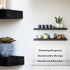 Urban Legacy Reclaimed Barnwood Planks | Floating Shelves for Wall w/Flush Mount Shelf Bracket Set Included | Set of 2 (Coffee Bean, 30"x7"x 2")
