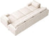 Nolany Modular Sectional Couch with Storage Ottoman, Corduroy Sleeper Sofa with Chaise, Sectional Couches for Living Room, Beige