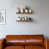 Urban Legacy Reclaimed Barnwood Planks | Floating Shelves for Wall w/Flush Mount Shelf Bracket Set Included | Set of 2 (Natural, 24"x7"x2")