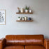 Urban Legacy Reclaimed Barnwood Planks | Floating Shelves for Wall w/Flush Mount Shelf Bracket Set Included | Set of 2 (Natural, 24"x 4.5"x 2")