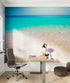 Tropical White Sand Paradise Beach Ocean Wave Scenery Wall Mural. #6201