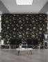 Astronomy Pattern Peel and Stick Wallpaper. Stars, Sun, Moon and Cloud. Removable Wall Mural #6208