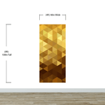 Gold Poly Triangle Geometric Elegant Peel and Stick Wallpaper | Removable Wall Mural #6209