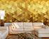 Gold Poly Triangle Geometric Elegant Peel and Stick Wallpaper | Removable Wall Mural #6209
