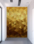 Gold Poly Triangle Geometric Elegant Peel and Stick Wallpaper | Removable Wall Mural #6209