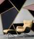 Modern Decor Gold, Black and Pink Mosaic Peel and Stick Wallpaper | Removable Wall Mural #6210