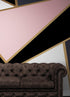 Modern Decor Gold, Black and Pink Mosaic Peel and Stick Wallpaper | Removable Wall Mural #6210