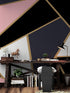 Modern Decor Gold, Black and Pink Mosaic Peel and Stick Wallpaper | Removable Wall Mural #6210