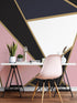 Modern Decor Gold, Black and Pink Mosaic Peel and Stick Wallpaper | Removable Wall Mural #6210