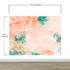 Geometric Pink Flower Pattern Peel and Stick Wallpaper | Removable Wall Mural #6211