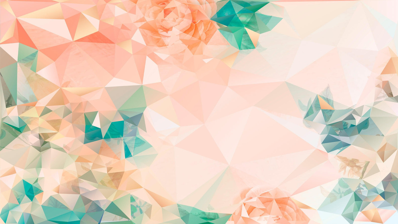 Geometric Pink Flower Pattern Peel and Stick Wallpaper | Removable Wall Mural #6211