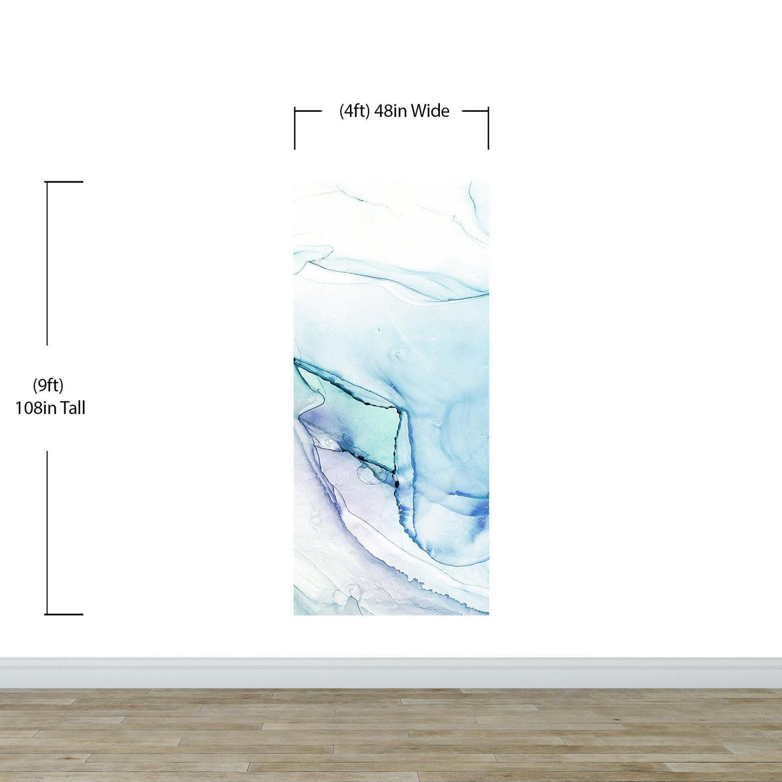 Abstract Ink Pattern Peel and Stick Wallpaper. Removable Wall Mural. (Blue, Green, Purple) #6212