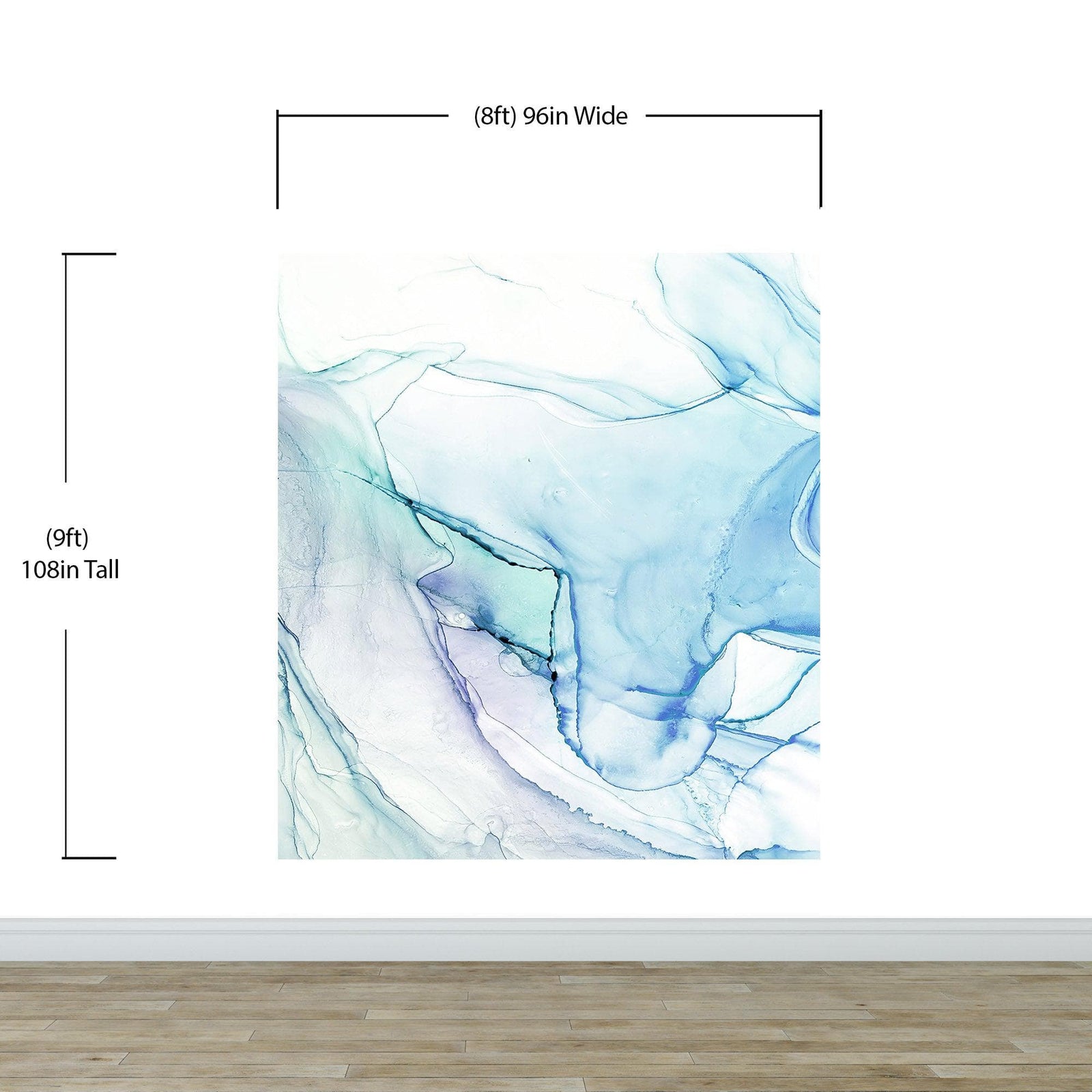 Abstract Ink Pattern Peel and Stick Wallpaper. Removable Wall Mural. (Blue, Green, Purple) #6212