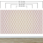 Modern Geometric Shape 3D Hexagon Bronze Lines Peel and Stick Wallpaper | Removable Wall Mural #6213