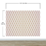 Modern Geometric Shape 3D Hexagon Bronze Lines Peel and Stick Wallpaper | Removable Wall Mural #6213
