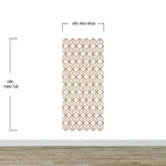 Modern Geometric Shape 3D Hexagon Bronze Lines Peel and Stick Wallpaper | Removable Wall Mural #6213