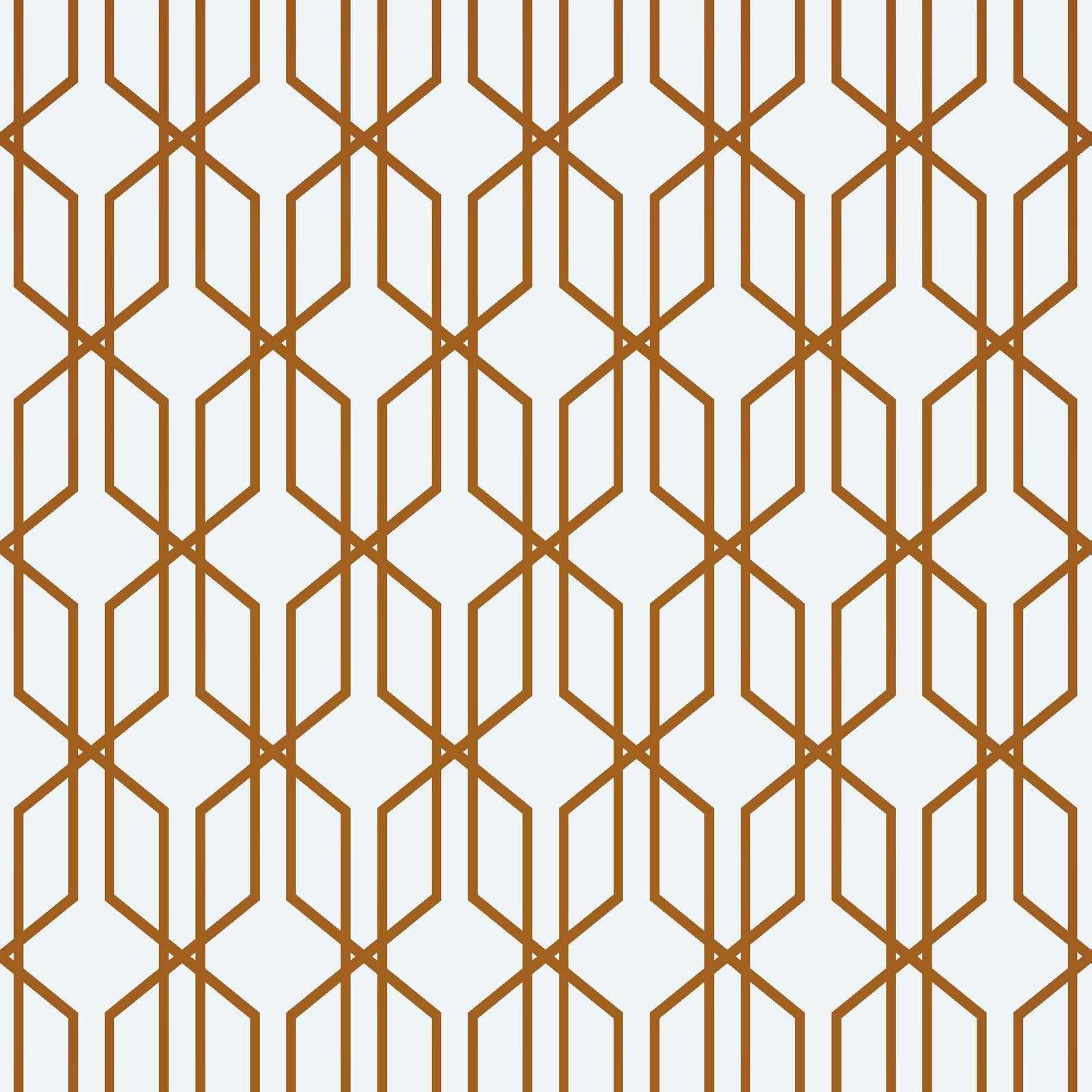 Modern Geometric Shape 3D Hexagon Bronze Lines Peel and Stick Wallpaper | Removable Wall Mural #6213